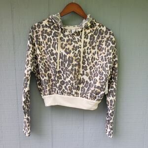 BP Cheetah Print Soft Hoodie Sweater XS Cropped